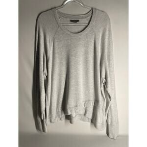 Athleta Criss Cross Sweatshirt Light Grey Long Sleeve Women's Plus Size 1X